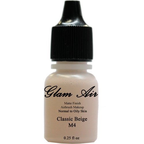 Glam Air Airbrush Makeup Matte Foundation Water-based Makeup (0.25 Oz.) (Ideal for Normal to Oily Skin)(choose Your Color From the Drop Down Menu) (M4 Classic Beige)
