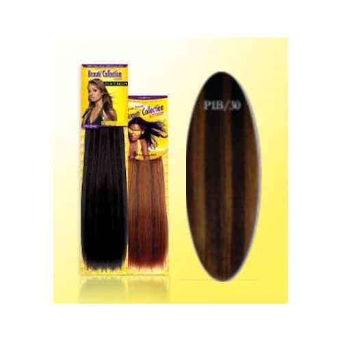 Beauti Collection Human Hair Weave -Yaki Weave 16" - #P1B/30 Piano Dark Blonde - Size: 16"