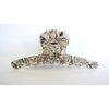 Longer gray mixed color abalone sea shell effect hair claw clip