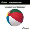 Champion Sports Beach Ball Inflatable for Pools, Beaches - Watergames for Summer - 48 Inches - Rainbow Multicolor