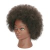 LOHXINHAIR Kinky Curly Real 100% Human Hair Mannequin Head Manikin Cosmetology Doll Training Head with Stand for Hairdresser Practice Braiding Styling Bleaching Dyeing Cutting Updos
