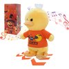PowerPals Plush Duck Toy Includes Christmas Easter Halloween Outfits Plus A Gift Box It Walks Jumps Features Sound Movement Making It A Ideal Gifts for Kids Yellow 8.3”