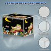 Dikoer Card Deck Box, MTG Commander Deck Box for Trading Cards, 100+ Sleeved Cards with PU Leather Magnetic Card Storage Box for TCG CCG Magic Cards - Mushroom Frog