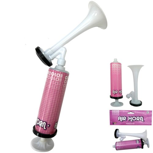 1 Air Horn Pump Noisemaker Hand Held Party Favors Sports Loud Noise Maker Pink Pink Mini Air Horn Pump Noisemakers for Sporting Events, Parties, Celebrations, Fun Birthday Party Favors and Goodie Bag