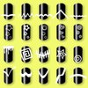 eBoot 1275 Pieces 49 Designs Nail Art Stencils French Tip Guides Stickers Form Fringe Guides Vinyl, 36 Sheets