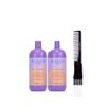 Inebrya Blondesse No-Orange Shampoo (33.8 oz) with Teasing Comb Pack of 2