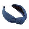 YETASI Blue Denim Headbands for Women Jean Knotted Headband for Women Made of Non Slip Material. Blue Headband is Trendy Top Knot