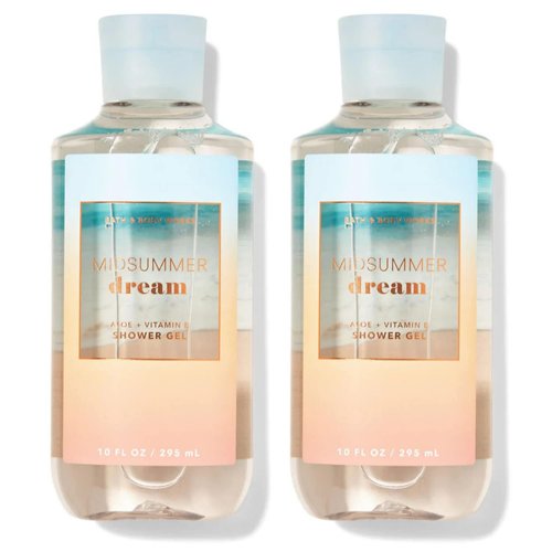 Bath and Body Works Gift Set of of 2 - 10 Fl Oz Shower Gel (Midsummer Dream)