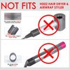 Magnetic Outer Filter Cover Compatible with Dyson Supersonic HD01 HD03 HD08 HD15 Hair Dryer Attachment, Hair Dryer Filter Cage Replacement Parts(Gray)