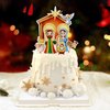 Ercadio 24 Pcs Christmas Nativity Cupcake Toppers Jesus Birthday Merry Christmas Cupcake Picks for Holy Nativity Scene Theme Christmas Jesus Birthday Party Supplies