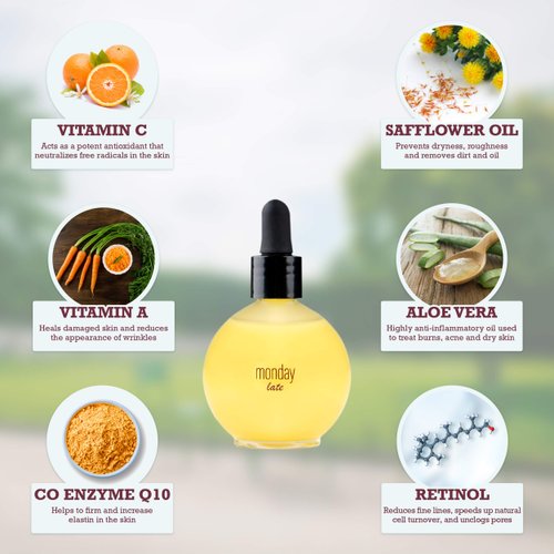 Later Days Vitamin C Anti-Aging Facial Serum | With Vitamin A, CoEnzyme Q10, and 0.5% Retinol, 2.5 fl oz | Vegan & Cruelty-Free