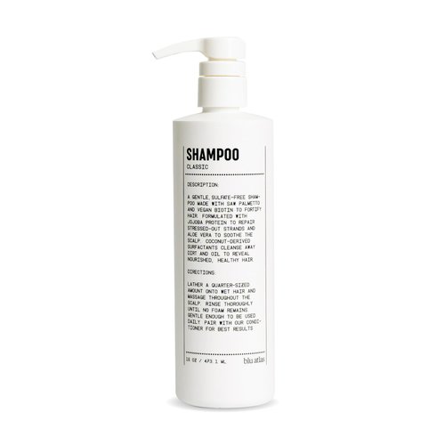 Blu Atlas Men's Natural Shampoo - For All Hair Types - Gentle Cleansing, Deep Hydrating Shampoo Vegan Sulfate and Paraben-Free- Classic Scent, 16 oz.