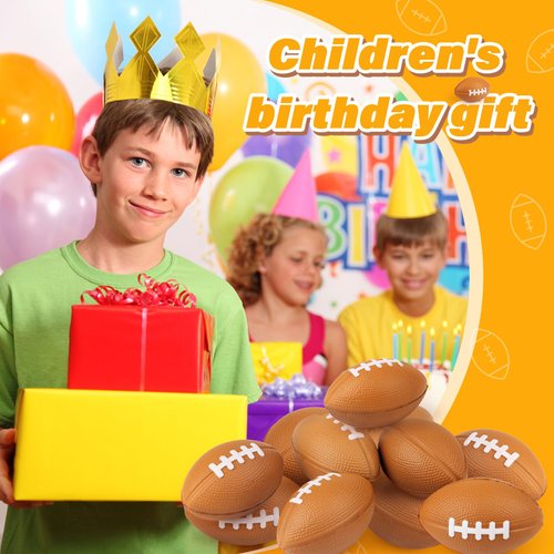 Mini Football Stress Ball 36 Pack Football Party Favors Small Soft Foam Sports Stress Balls Mini Footballs for Kids Squeeze Football Toys Football Party Decorations Party Gift Bag Fillers