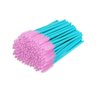 100pcs Mascara Wands Disposable Lash Brushes for Eyelash Extension Supplies Makeup Applicator Tool, Blue/Pink
