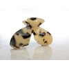 Brown and beige marbled arc hair claw clip