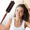 VOCOSTE Hair Brush, Round Brush Hairstyle Wavy Styling Tool Brush, Wood Brown, 1.57"