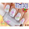 General Nail Decals - Jesus Christ Pink Cross WaterSlide Nail Art Decals - Salon Quality - DIY Nail Manicure