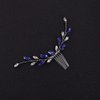 fxmimior Simple Dainty Blue Crystal Rhinestone Hair Comb Hair Accessories with Rhinestone Bridal Silver Side Combs for Women Hair Ornaments in the form of Combs
