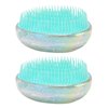 Dioche 2pcs Egg Round Shape Comb, Anti-knot Massage Comb, Wet and Dry Use Portable Scalp Massage Detangling Brush for Beauty Salon and Home
