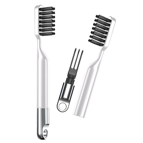 Jurrissa Hair Brush Cleaning Tool Comb Cleaning Brush Hair brush Cleaner Comb,2-in-1 Hair Brush Cleaning Tool,Portable Comb Hair Brush Remover Rake for Removing Hair Dust,Home and Salon Use(White)