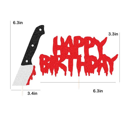 Have a Killer Birthday Party Supplies, Horror Classic Cake Topper Decorations for Halloween Horror Party Supplies Decor (style 2)
