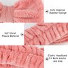 Tihebax Spa Headband – 4 Pack Super Soft Microfiber Makeup Headband for Women Girls Elastic Bow Hair Band for Face Washing Shower Skincare