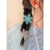 8PCS Snowflake Hair Clip Blue White Christmas Hair Accessories for Women Xmas Bow Hair Clip Festive Snowflake Hairpins Holiday Hair Accessory Party Gifts