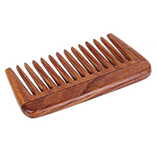 SVATV Handcrafted wood Comb for Detangling Hair Comb For Thick, Curly And Wavy Hair, Non-Static and Eco-friendly Made in India N-1