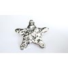 Small silver hammered metal star alligator hair claw clip clamp fine hair