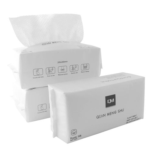 Disposable Face Towel Facial Towels Make Up Cotton Tissues Wipes For Face Lint Free For Sensitive Skin Face Makeup 3 * 100 Count