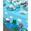 Nefelibata Gone Fishing Tablecloths Fishing Birthday Decorations Waterproof Table Cover Little Fisherman Party Supplies Baby Shower Decor for Boy Plastic Set of 3/42" x 88"