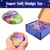 32 Pack Galaxy Slime Kit, Non-Sticky Mess-Free, Stress Relief Sludge Toy, Christmas Stocking Stuffers, Classroom Prize, Goody Bag Fillers, Slime Party Favors for Kids 4-12