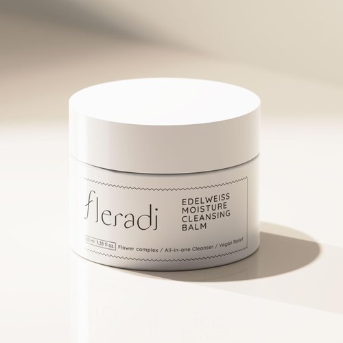 fleradi Edelweiss Cleansing Balm – Vegan Makeup Remover and Face Cleanser with Natural Flower Extracts. Korean Skincare, No Parabens or Sulfates (3.38 fl oz)