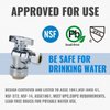 SUNGATOR 6-Pack Angle Stop Valve, Angle Water Shut Off Valve 1/2 x 1/4 Inch Compression, Toilet Water Valve, 1/4 Turn, No Lead Brass Push to Connect Plumbing Fitting, Pushfit, PEX Pipe, Copper, CPVC