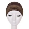 Wig Grip Cap Wig Grip band with Cap for Women 2-in-1 Wig Grip Band Plus Wig Cap for Lace Wigs and Frontal No-slip Comfort Velvet Adjustable Wig Grip Cap (Dark Brown)