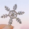 Snowflake Rhinestone Hair Clips Crystal Hairpin Barrette Gold Silver Wedding Bridal Christmas Ornaments Hair Accessories for Women Girls 4 PCS