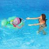 Relaxing Baby-Pool Float with Adjustable Seat Pocket with Canopy of UPF 50+UV Protection Anti-Slip Crotch, Add Tail Chamber Baby Floats for Pool Accessory Air Pump and 2 Pool Toys for Toddler 3M-3Yrs