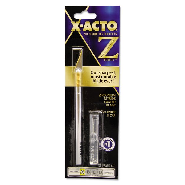 X-ACTO XZ3601 No. 1 Z-Series Precision Utility Knife w/Replaceable Steel Blade, Safety Cap
