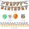 Koala Birthday Party Decorations with Cute Koala Happy Birthday Banner, Latex Balloons, Cake Cupcake Toppers for Koala Birthday Party Safari Jungle Animal Party Supplies