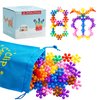 Chichalk Clip Connect 120 Piece Building Blocks | Diameter 1.26", STEM Building Toys Set Kindergarten Math Manipulatives for Kids Boys Girls, Educational Preschool Toys Activities Homeschool Supplies