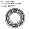 Donepart 1/2 inch Bearings, 1/2 x1-1/8 x5/16 inch R8-2RS Double Rubber Sealed Roller Bearings, ABEC3 Precision for Electric Motor, Wheels, Home Appliances, Garden Machinery (10 Pack)