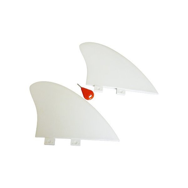 Funktion Nylon Flex Big Twin Fin Set FCS fin 2pcs per Set in White Colour FKGF-BT2