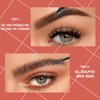 Microblading Eyebrow Pen 2-in-1 Brow Pen and Sealing Brow Gel, Eyebrow Makeup for Real-Looking, Fuller Eyebrows (Dark Brown)