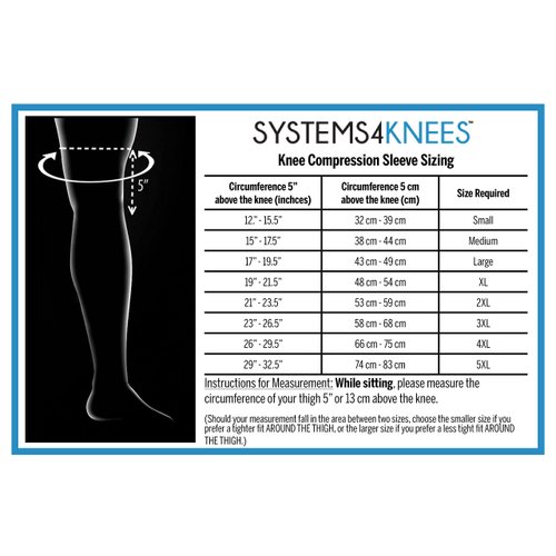 Knee Compression Sleeve - Relief for Knee Arthritis, Pain, Soreness, Injury (5XL)