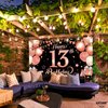 KatchOn, Rose Gold Happy 13th Birthday Banner - Huge, 72x44 Inch | Rose Gold and Black 13th Birthday Backdrop, 13th Birthday Party Decorations | 13 Birthday Banner, 13th Birthday Decorations for Girls