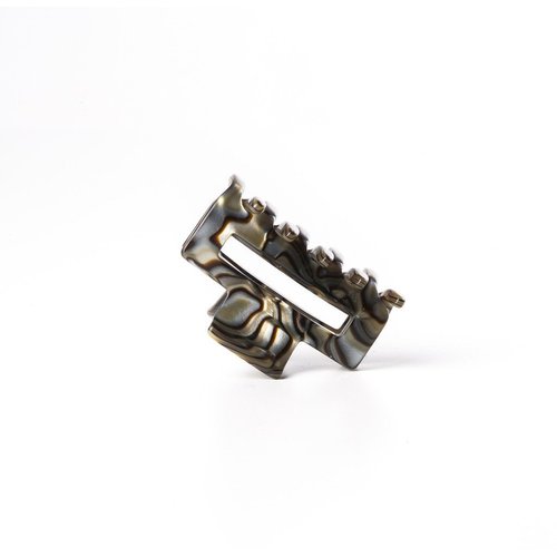 Ficcare Small Open Rectangle Jaw Clip Onyx