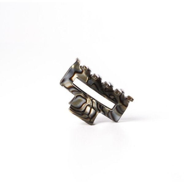 Ficcare Small Open Rectangle Jaw Clip Onyx