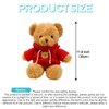 AUCOOMA Teddy Bear Stuffed Animal Cute Red Hoodie Bear Plush Toys Gifts for Kids 11.8 Inches