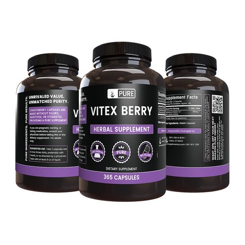 Pure Original Ingredients Vitex Berry (Chasteberry) (365 Capsules) No Magnesium Or Rice Fillers, Always Pure, Lab Verified