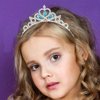 Yean Girls Tiara and Crown Blue Crystal Princess Crowns Birthday Party Tiara Hair Accessories Costume Tiara Headband for Women and Girls(Blue)